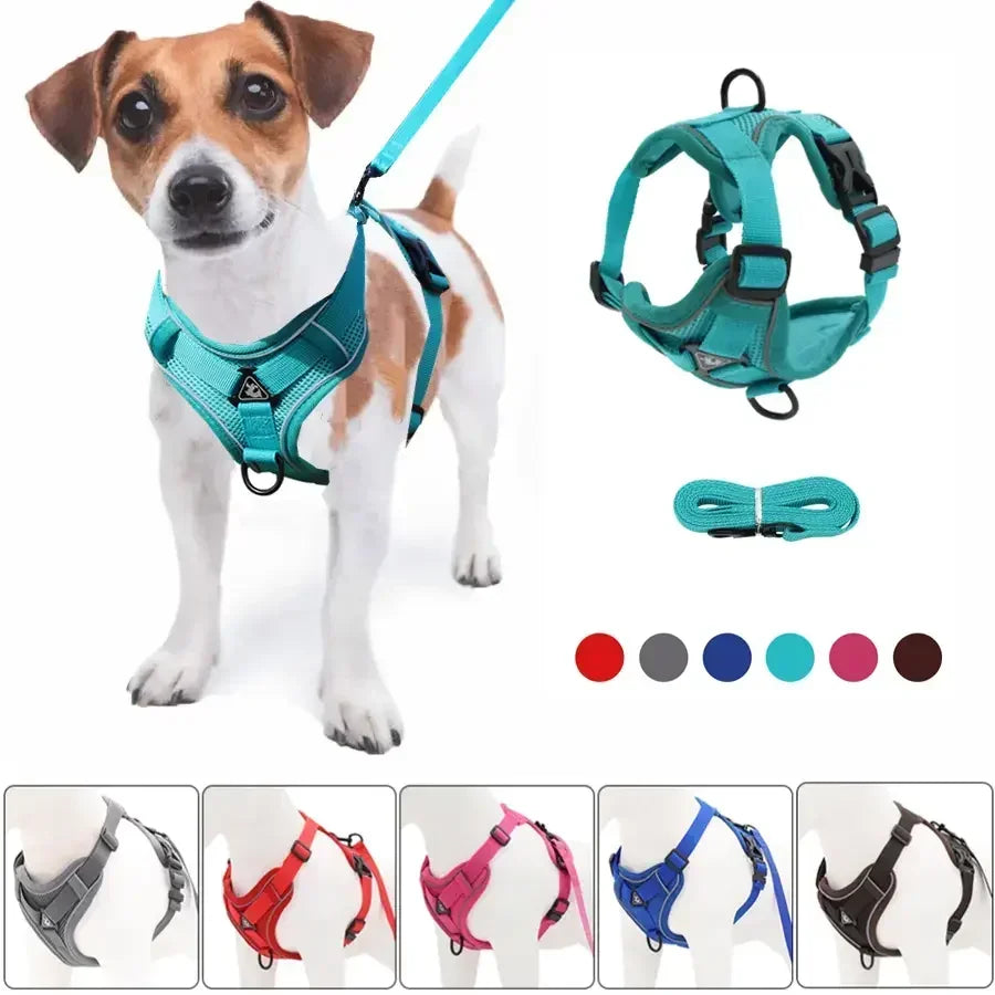 No-Pull Reflective Dog Harness & Leash Set